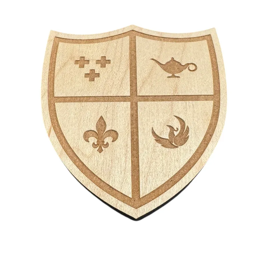 Wooden SAE Coat of Arms magnet